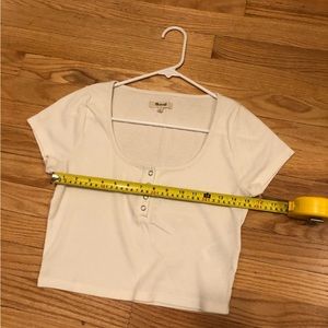 Madewell Ribbed Henley High-Crop Tee